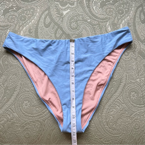 NWT J. Crew High-Rise Cheeky Bikini Bottom Size XL Blue Mist - Picture 8 of 9